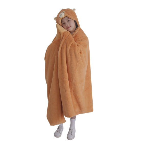 Monkey Weighted Hoodie Blanket