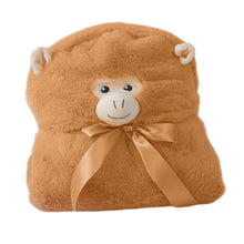 Monkey Sensory Weighted Stuffed Animal Robe Hoodie Blanket