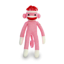 Sock Monkey Stuffed Animal Pink