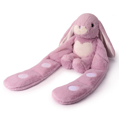 Purple weighted bunny plush hugger