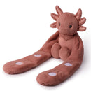 Pink weighted axolotl plush hugger