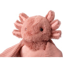 Pink small axolotl weighted plush hugger, product view