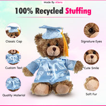 Soft Plush Stuffed Mocha Teddy Bear in Graduation Cap & Gown Stuffed Animal
