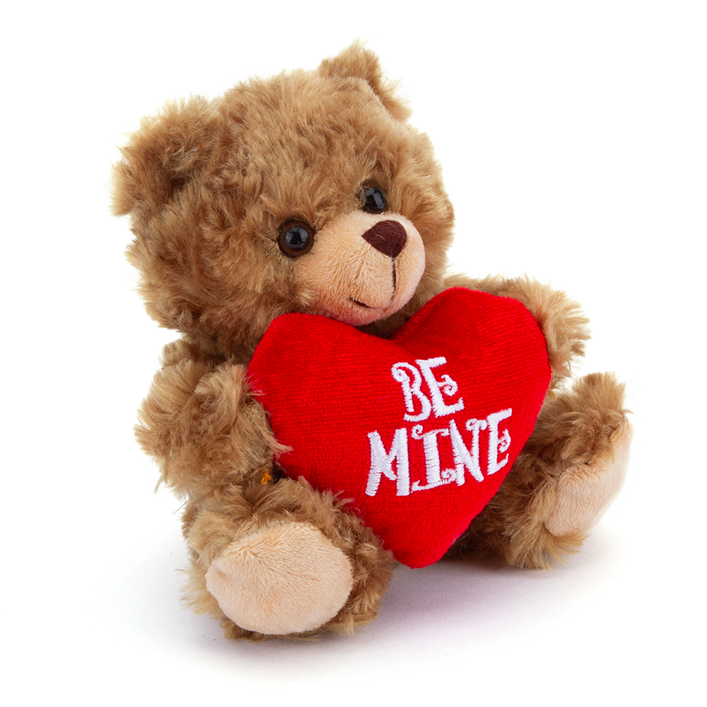 Valentine Mocha Bear 6" – BE MINE