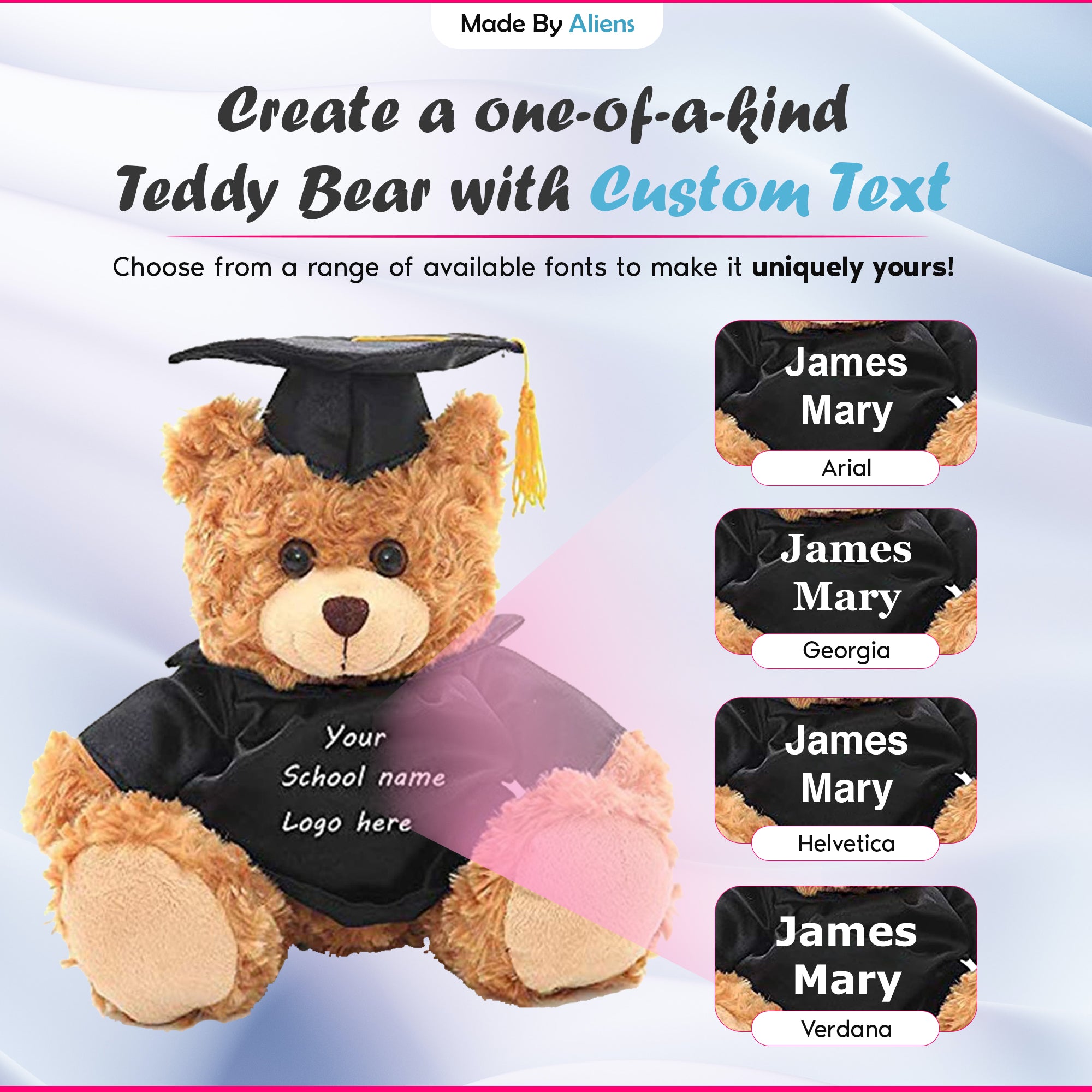 Graduation Mocha Bear Plush 12"