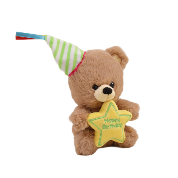 Birthday Star Bear with Hat 8"