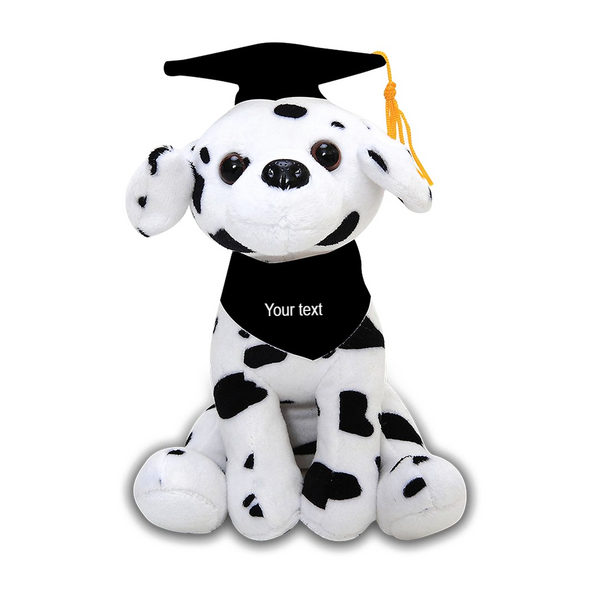 8'' Customizable Graduation Cuddly Dog Toys