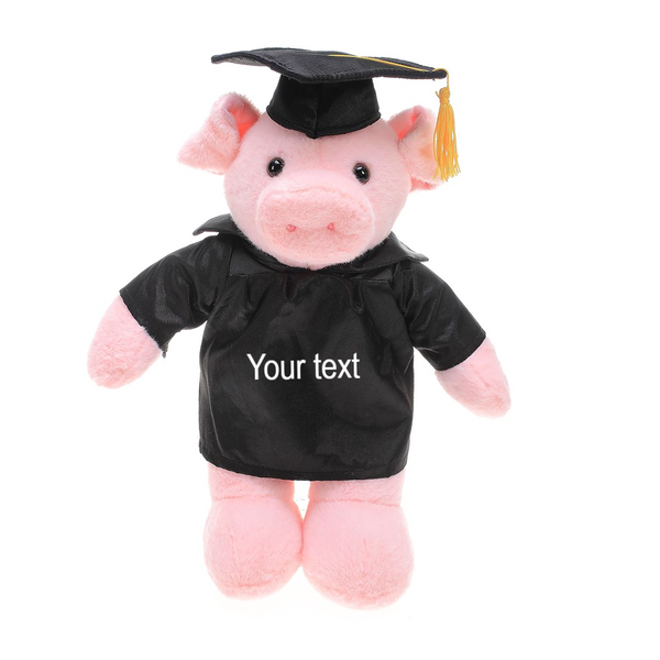 Graduation Pig Plush 8''