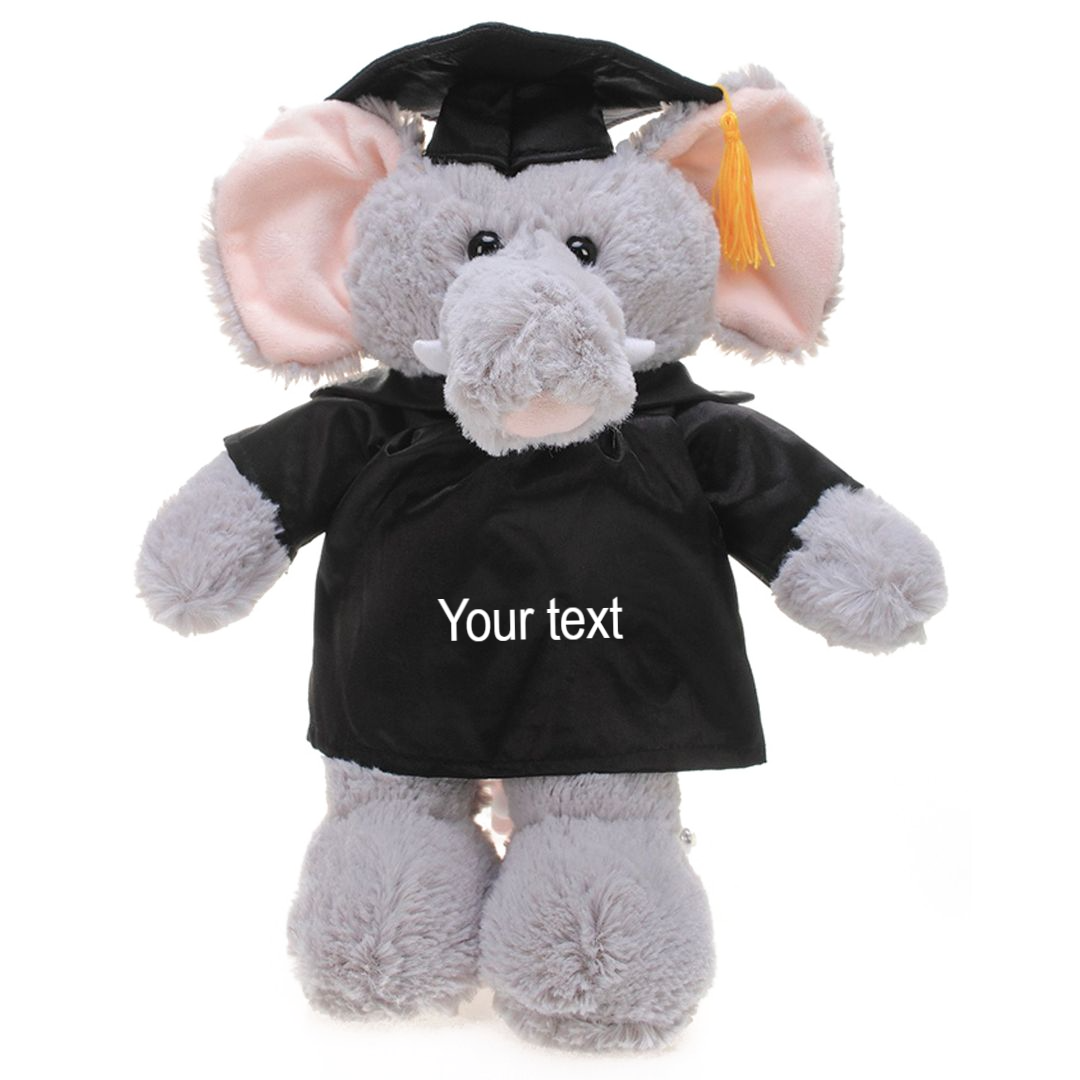 Graduation Stuffed Animal Elephant 8" - 0