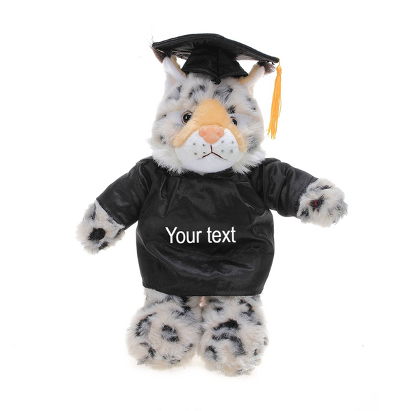 Graduation Bobcat Plush 8"