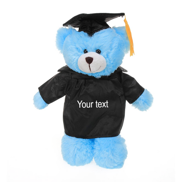 Graduation Blue Teddy Bear 12"