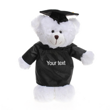 12'' Graduation White Bear Plush Stuffed Animal Toys with Cap and Personalized Gown