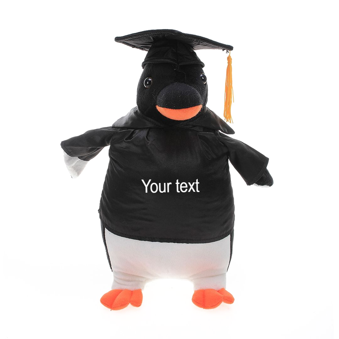 Graduation Stuffed Animal Penguin 12''