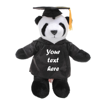 12'' Graduation Panda Plush Stuffed Animal Toys with Cap and Personalized Gown 12''