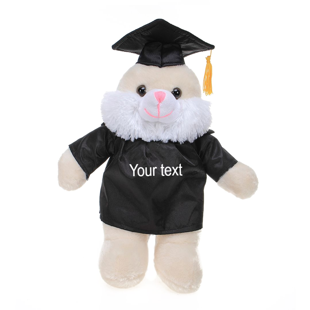 Graduation Stuffed Animal Bunny 12" - 0