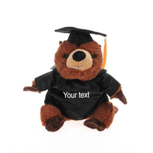 12'' Graduation Beaver Plush Stuffed Animal Toys with Cap and Personalized Gown