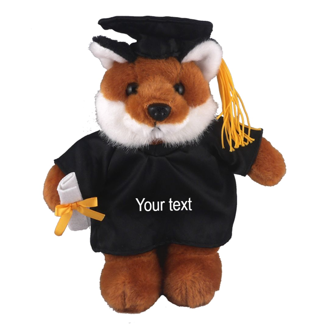 Graduation Stuffed Animal Fox 8" - 0