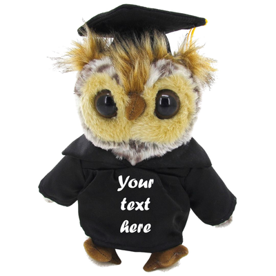 Graduation Owl in Custom Gown 9" - graduation plush from Plushland