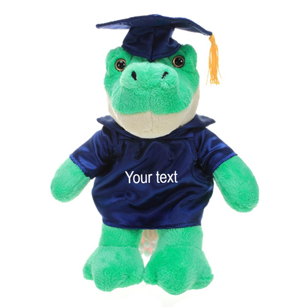 12" Graduation Aligator Plush Stuffed Animal Toys with Cap and Personalized Gown
