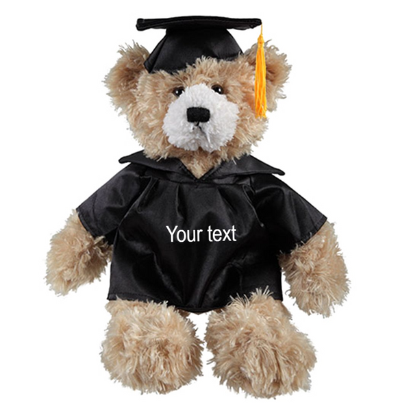 12" Graduation Brandon Bear Plush Stuffed Animal Toys with Cap and Personalized Gown