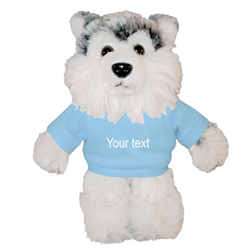 12" Soft Plush Husky with Tee