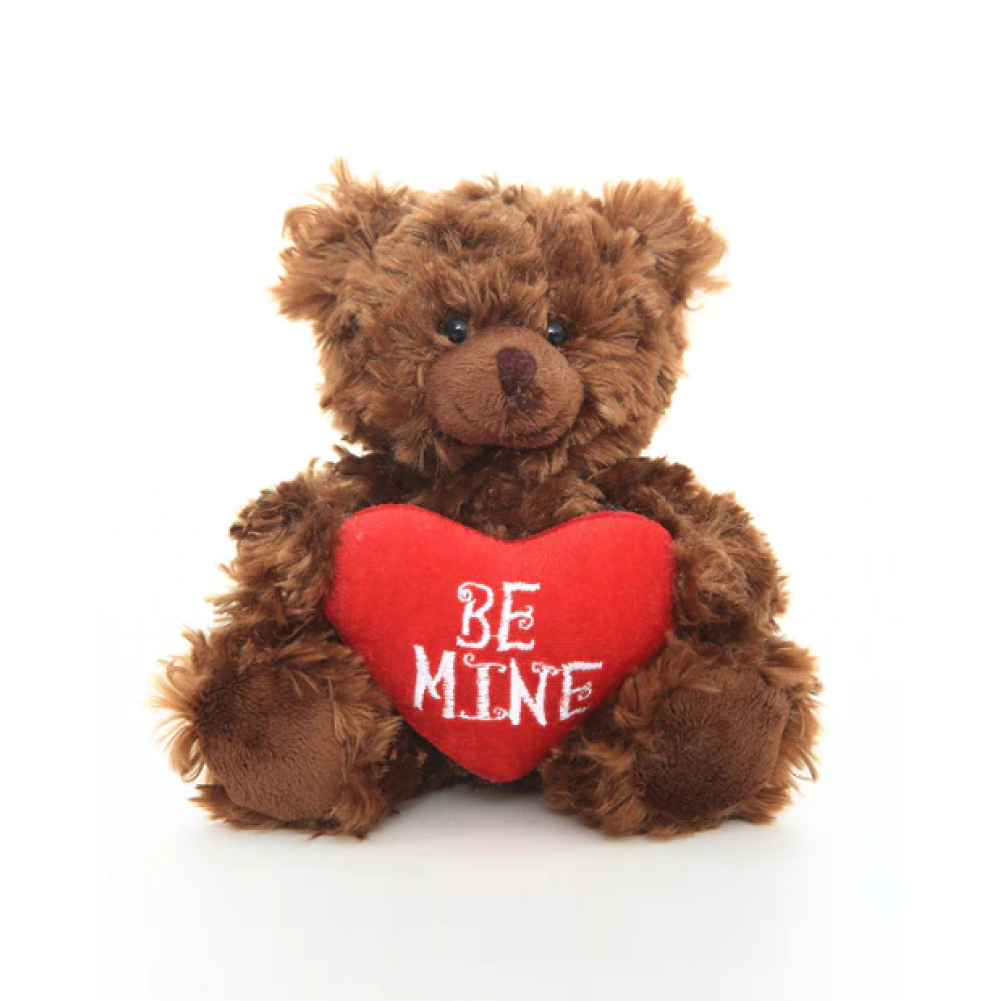 Chocolate Brown Teddy Bear with Heart Hug Me Be Mine