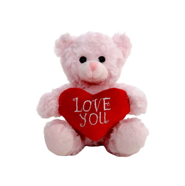 Valentine Pink  Sitting Bear 6"