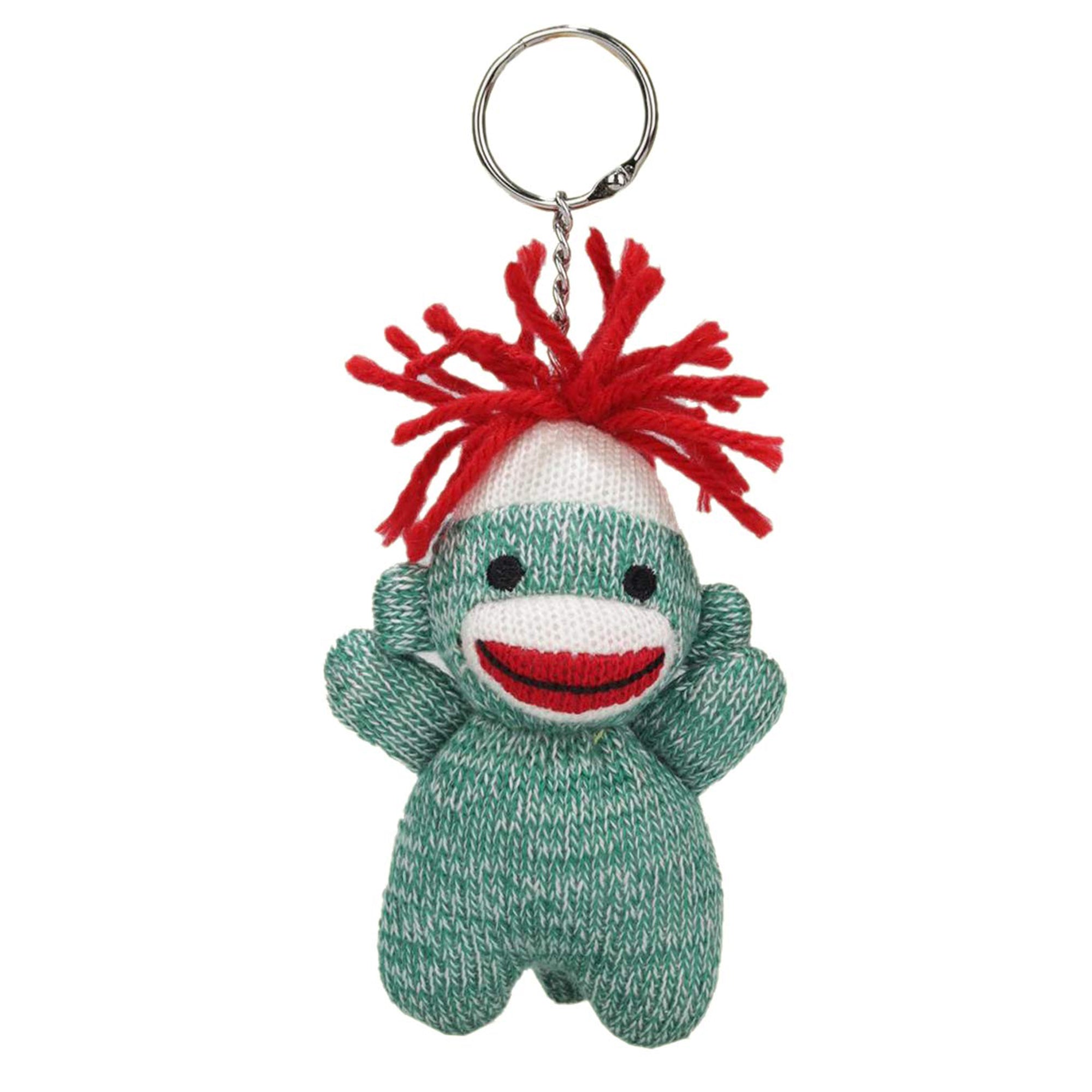 98-052 colors of love sockiez keychain green 4"