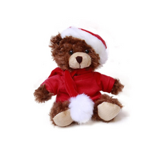 Xmas Mocha Bear with Personalized Shirt 6 Inches