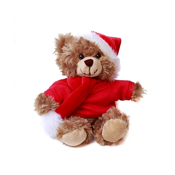 Xmas Mocha Bear 6" Custom Red Tee