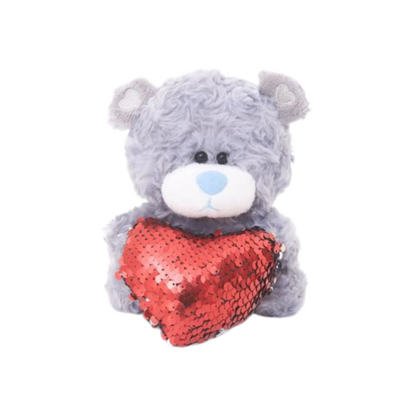 Qbeba Bears with Sequin Heart  6"