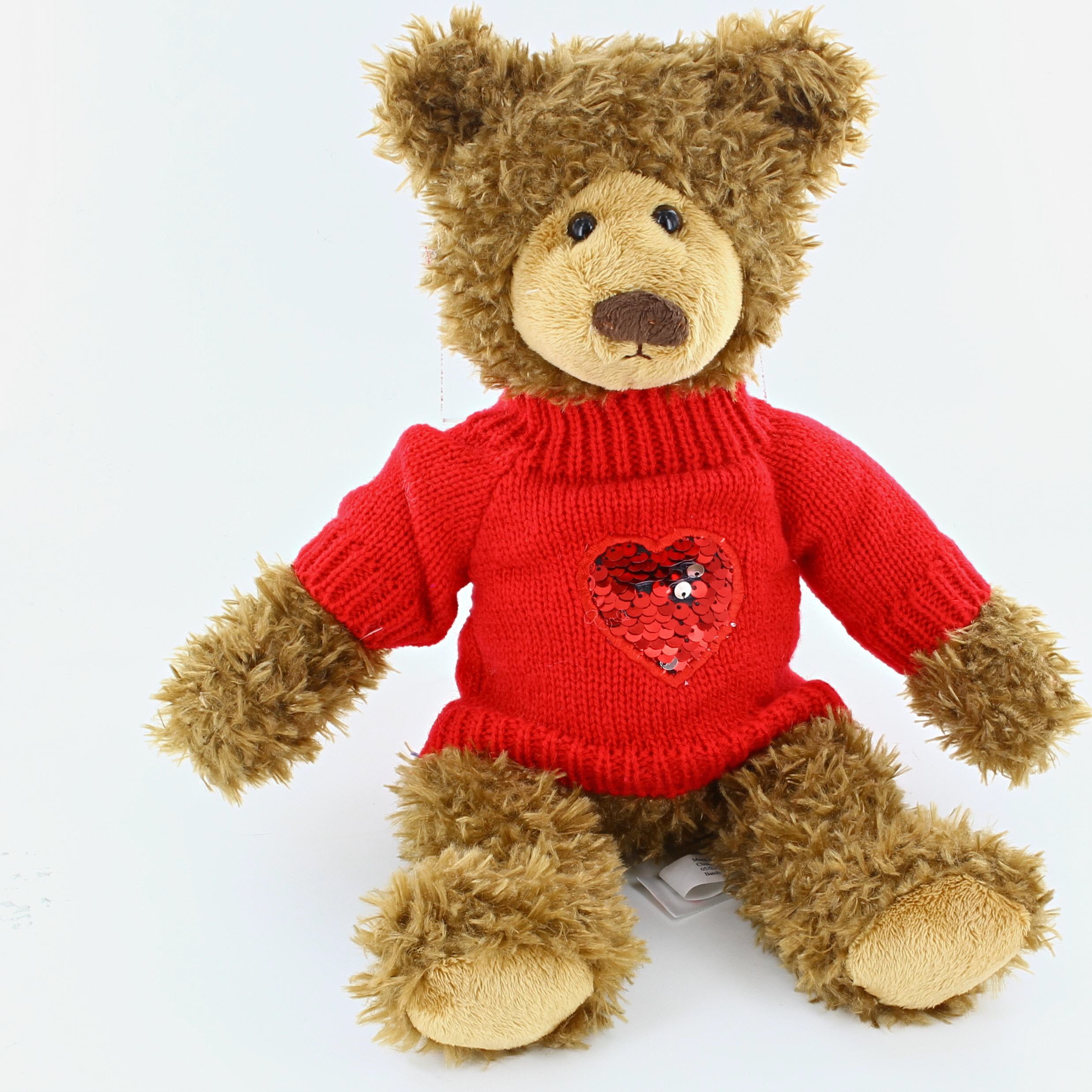 Frankie Bear with Heart Sweater 10"