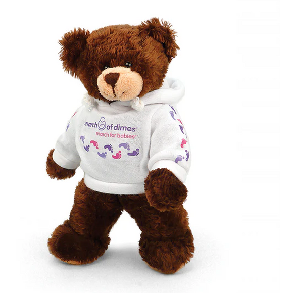 March of Dimes Hoodie Bear 6"