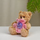 Mocha Bear Holding Flower Gift 6"-3