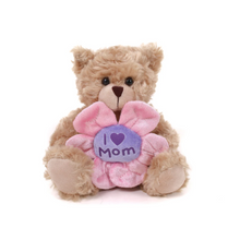 Mocha Sitting Bear with Holding Flower 6