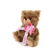 Bear with Pink Rose 'I Love Mom' Ribbon