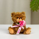 Teddy Bear Holding Love Rose Gift for MOM 6"-1