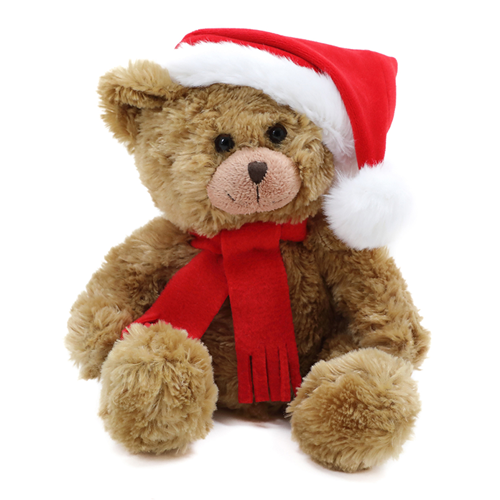Christmas Duffy Bear 10" - Brown