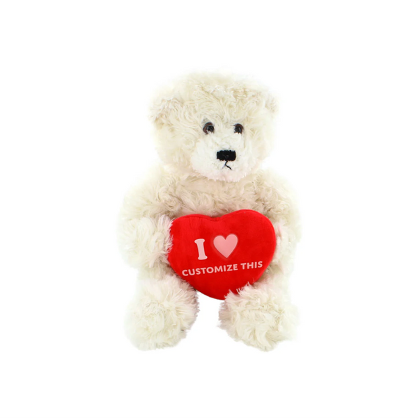 12" Valentine Bear with Customize Heart Message