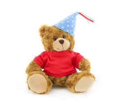 Plushland Plush Teddy Bear 12 Inches - Mocha Color for Birthday, Personalized Text, Name on T-Shirt, Party Favors Gift for Kids, Boys, Girls