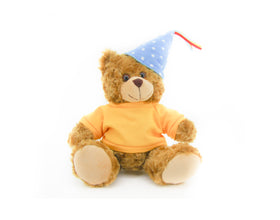 Plushland Plush Teddy Bear 12 Inches - Mocha Color for Birthday, Personalized Text, Name on T-Shirt, Party Favors Gift for Kids, Boys, Girls