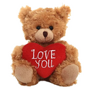 Valentine Mocha Love Bear Holding a Heart 6"-1