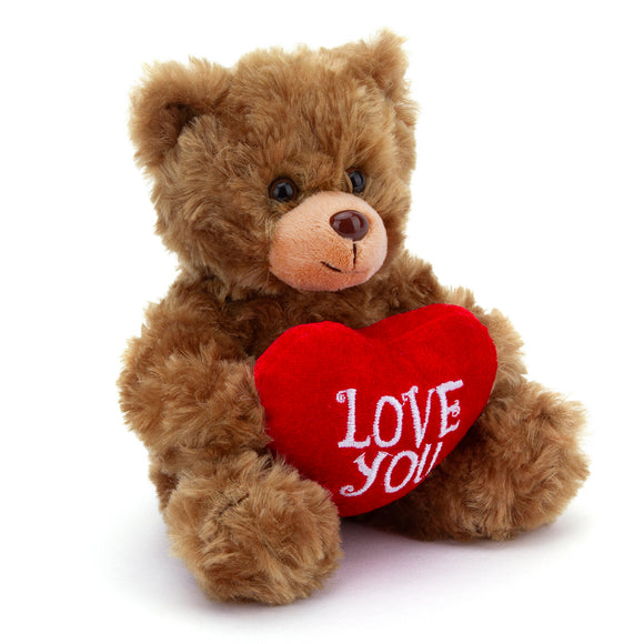 Valentine Mocha Bear 9" – LOVE YOU