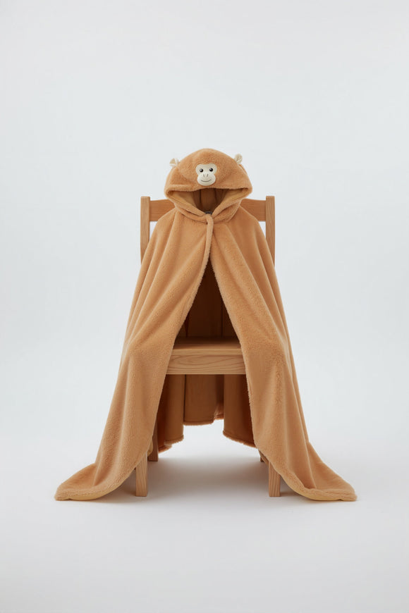 Weighted Monkey Hoodie Blanket