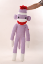 Buy purple Sock Monkey in Multicolor 40&quot;