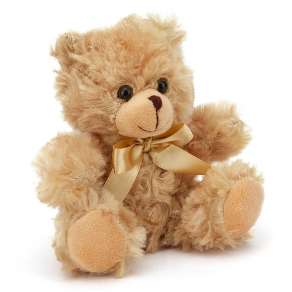 Biege Sitting Ribbon Teddy Bear 6"