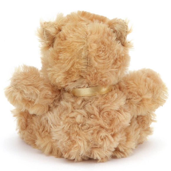 Biege Sitting Ribbon Teddy Bear 6"
