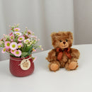 Mocha Sitting Ribbon Teddy Bear 6"-5