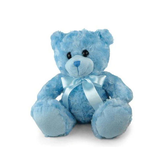 Blue Sitting Ribbon Teddy Bear 6"