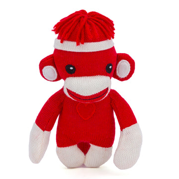 Love Sock Monkey 6'' Red